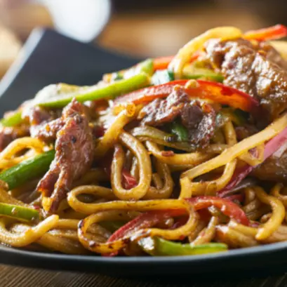 Yakisoba de carne