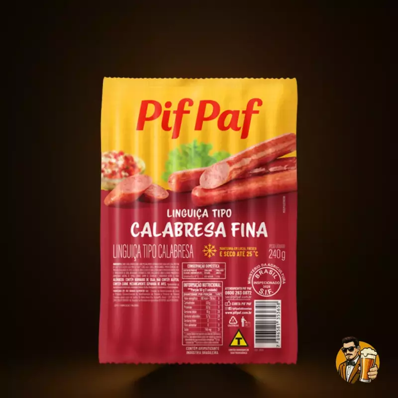 Linguiça Calabresa Fina 240g Pif Paf