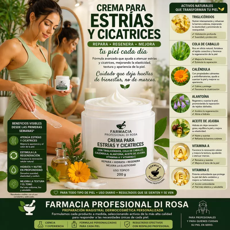 Crema estrías y cicatrices