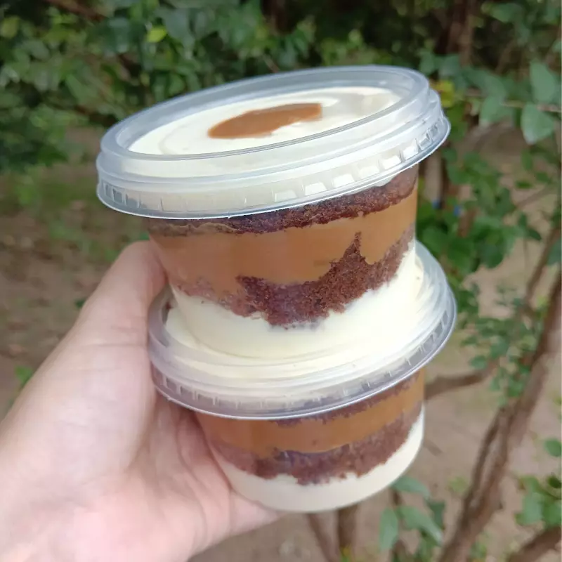 Bolo de pote Pão de Mel e Ninho