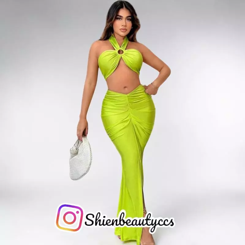 Conjunto con falda larga