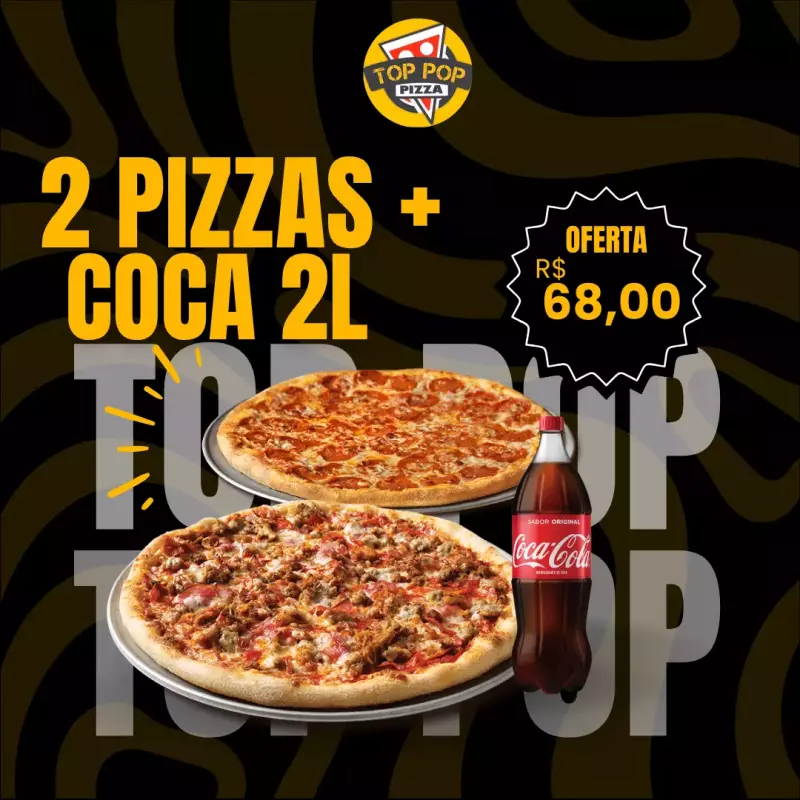 2 Pizzas + Coca 2L