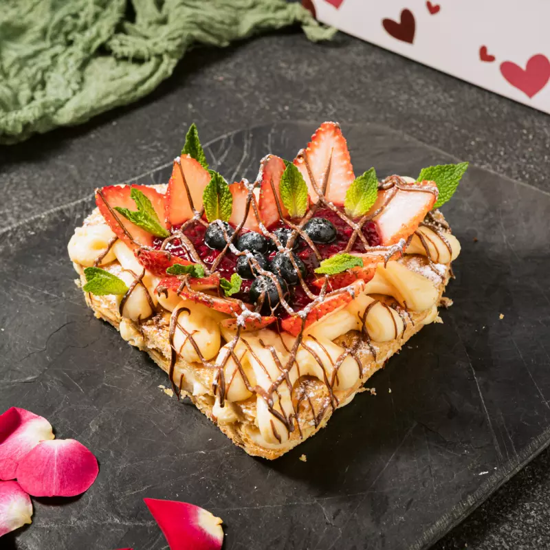 💖 Corazón de Hojaldre Relleno