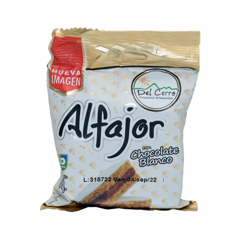 alfajor chocolate blanco 85gr