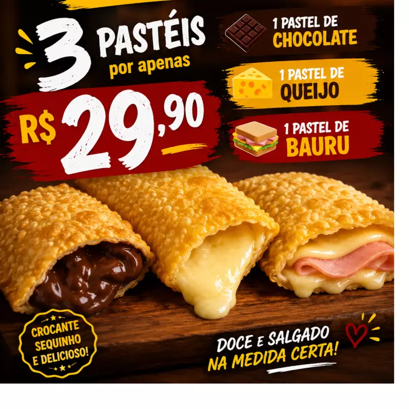 Combo 3 Pastéis