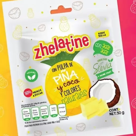 Gelatina de piña coco