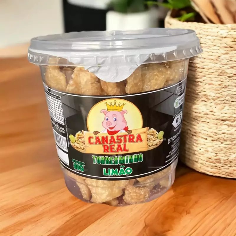 Torresminhos com limão