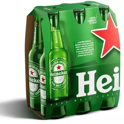 Heineken Long Neck 330ml - 6 unid