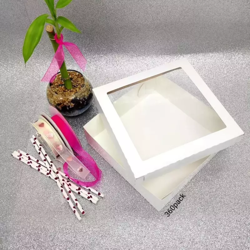 Caja Blanca Acetato Cuadrado (Detal)