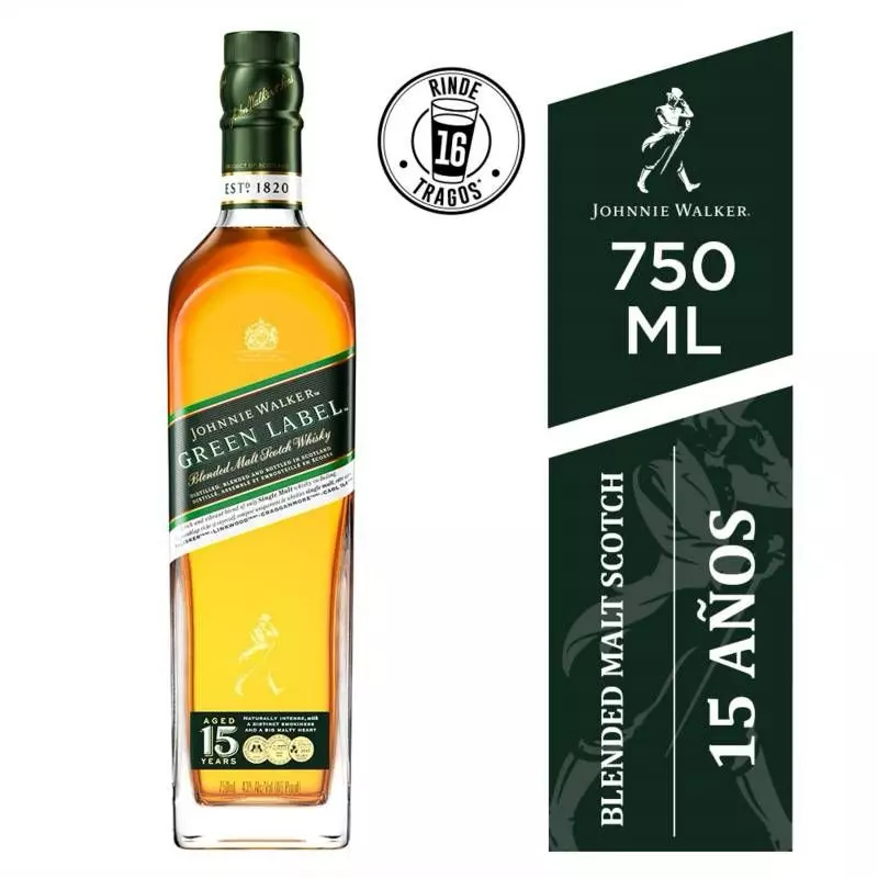 JOHNNIE WALKER GREEN LABEL 750ML