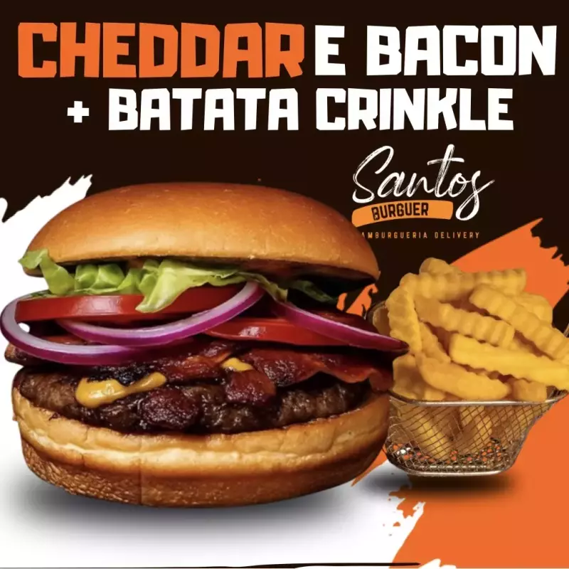 SANTOS CHEDDAR BACON + FRITAS (P)