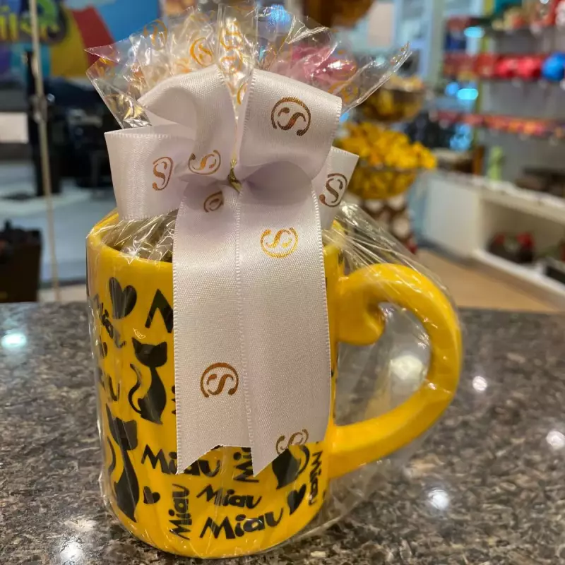 Caneca Miau Amarela