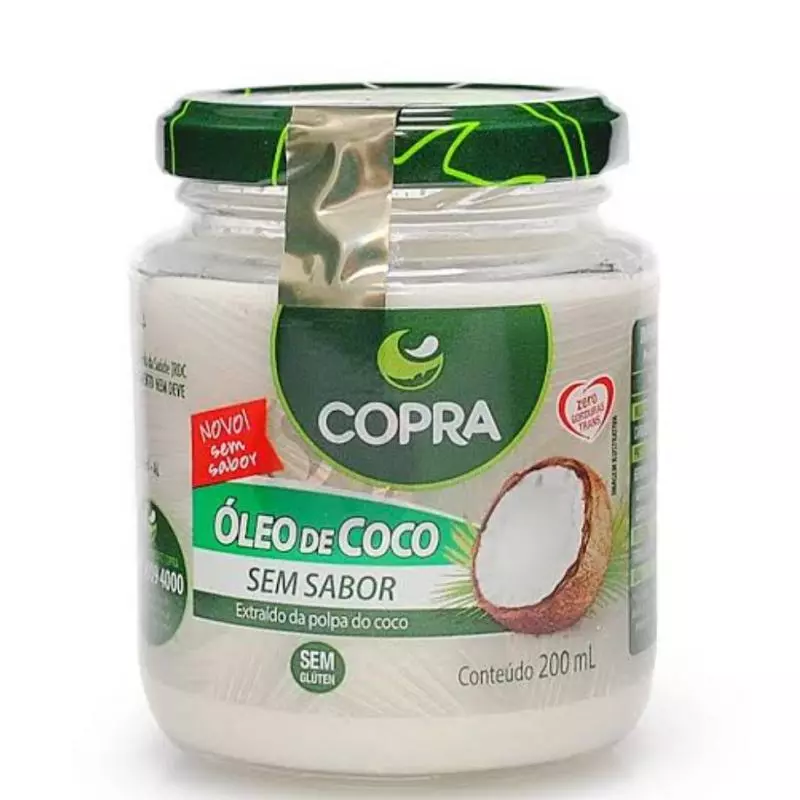Óleo de coco 200ml sem sabor