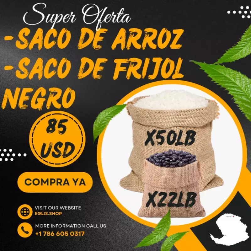 Saco de arroz y frijol