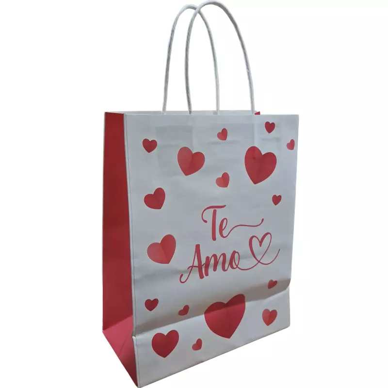 Bolsa Para Presente Escrito : Te Amo