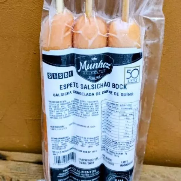 ESPETOS SALSICHAO BOCK 350g