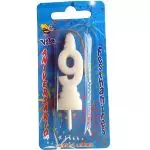 VB9 Vela aniversário branca c/10 Nº9