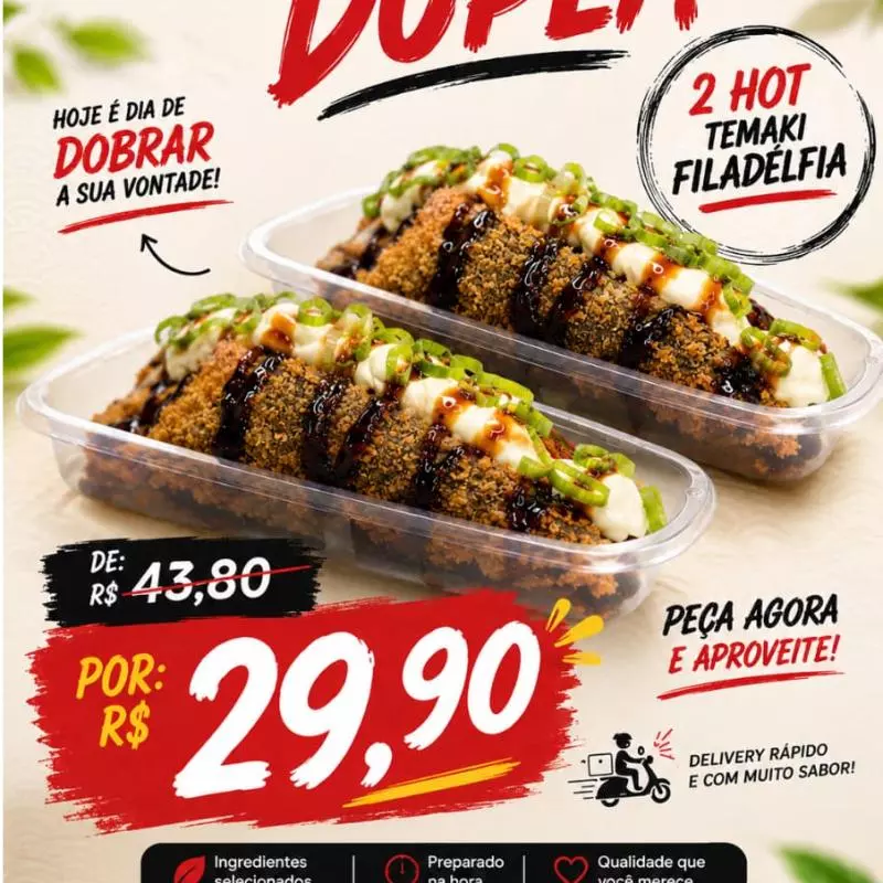 PROMOCAO  2 HOT TEMAKI