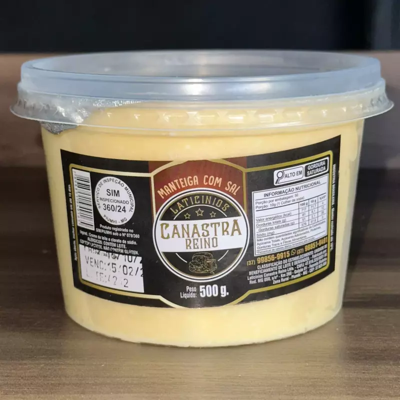 Manteiga (com Sal) Canastra 500g