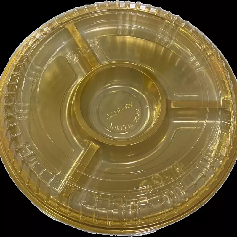 Contenedor coca redondo dorada