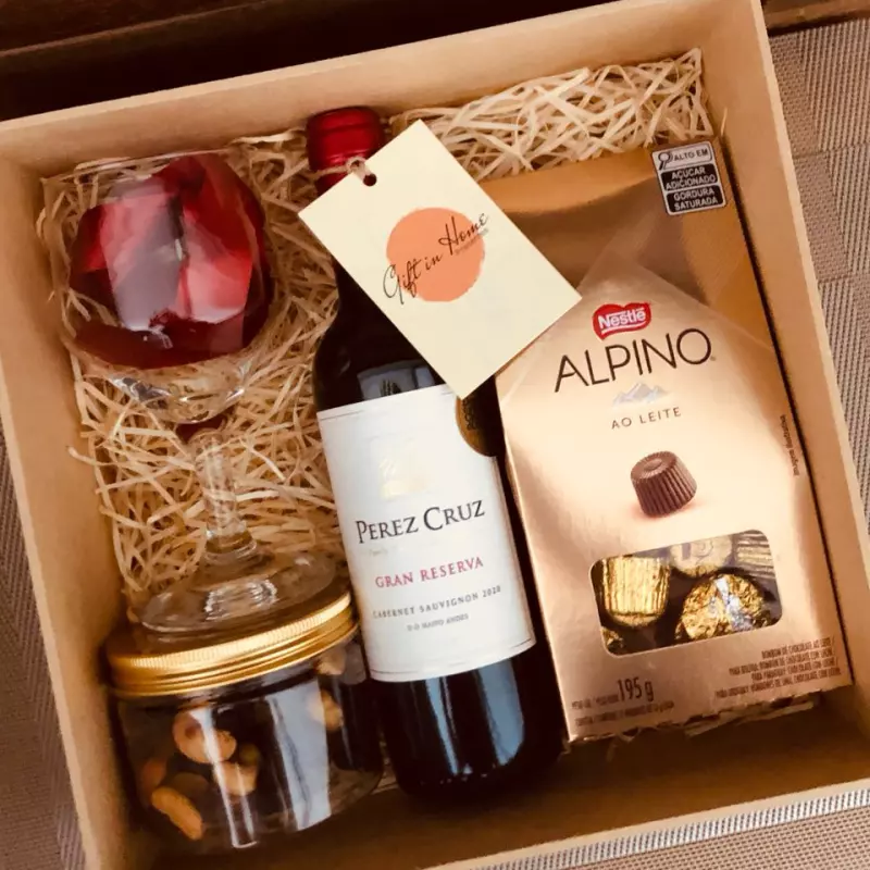 CESTA DE VINHO MEZCLA DE ORO
