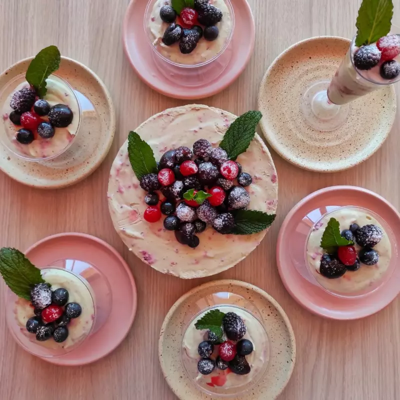 Cheesecake frutos rojos y limón