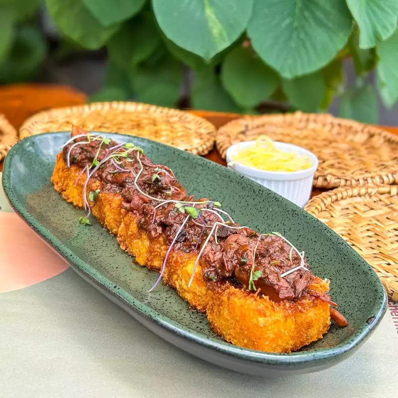 Nhoque frito de mandioca