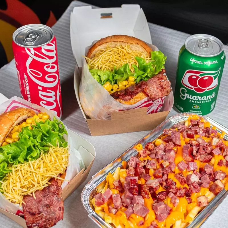 2 X-BACON + BATATA CHEDDAR E BACON
