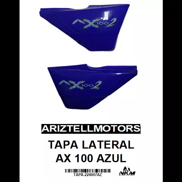TAPA LATERAL AX100 AZUL INYECCION