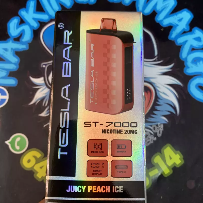 Tesla- Juicy Peach ice 🥤🍑🧊