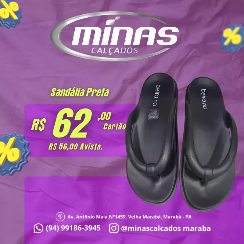 Sandália Preta RF:8476