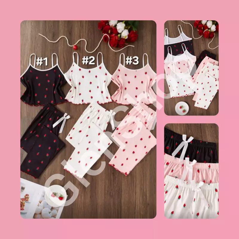 Pijama de pantalón de fresa