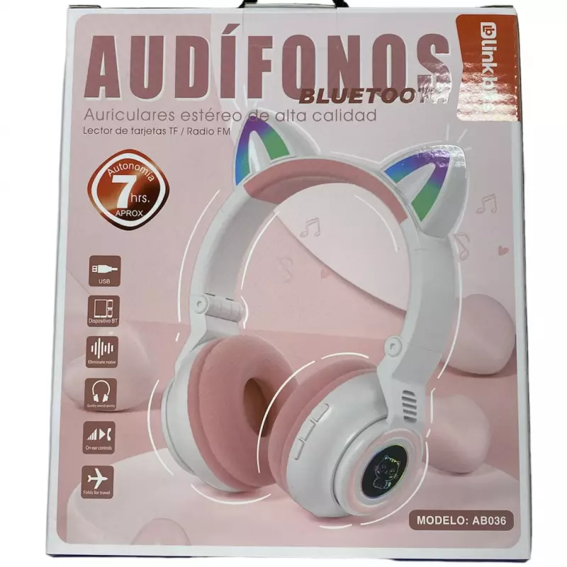 AUDÍFONOS OREJA GATO - Clave: AB036