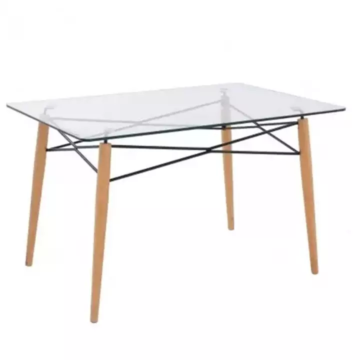 Mesa Eames Vidrio 140x90cm