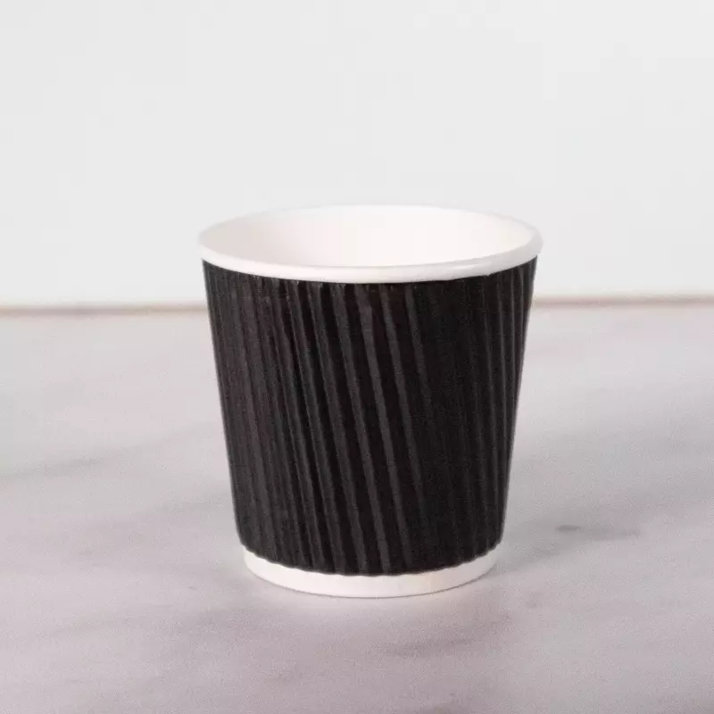 Vaso cafe doble premium: Negro 4 oz