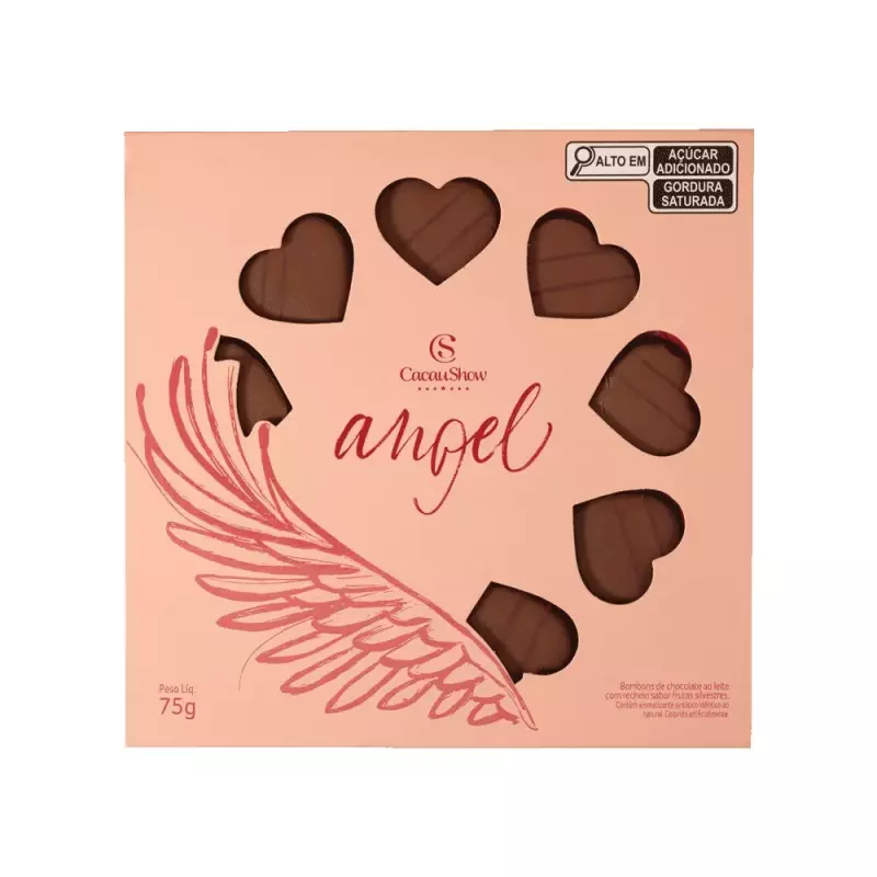 Caixa Angel ao Leite Coração 75g