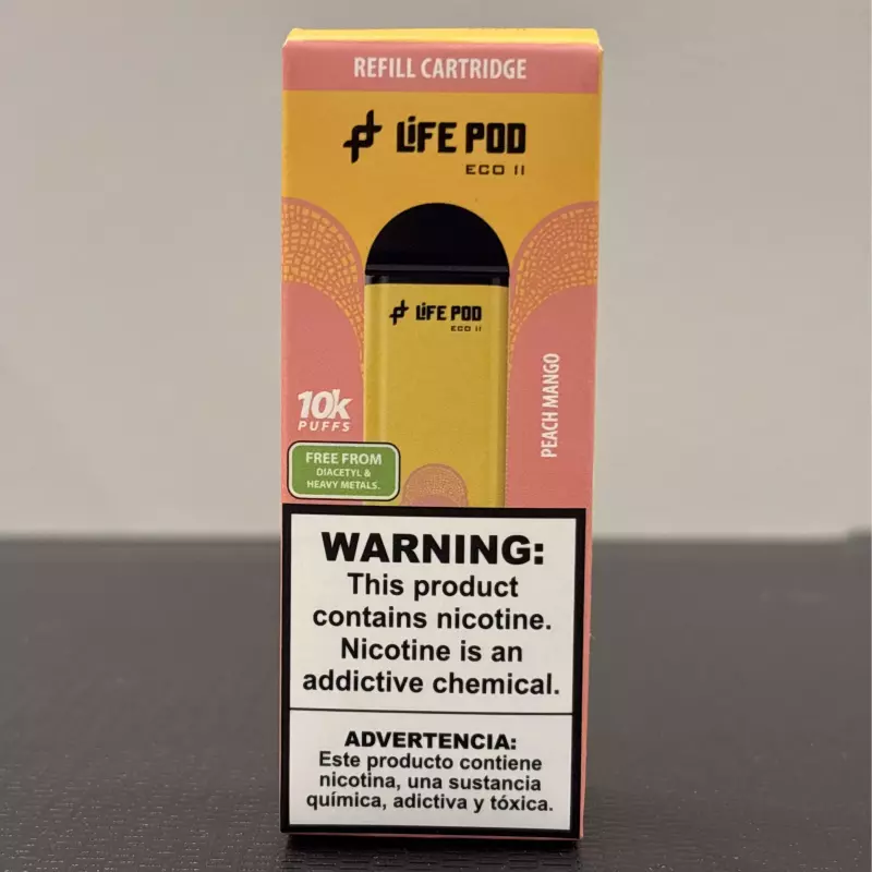 REFIL LIFE POD ECO 2 10K PÊSSEGO