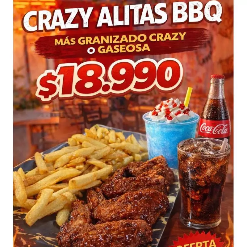 ALITAS MÁS GRANIZADO O GASEOSA