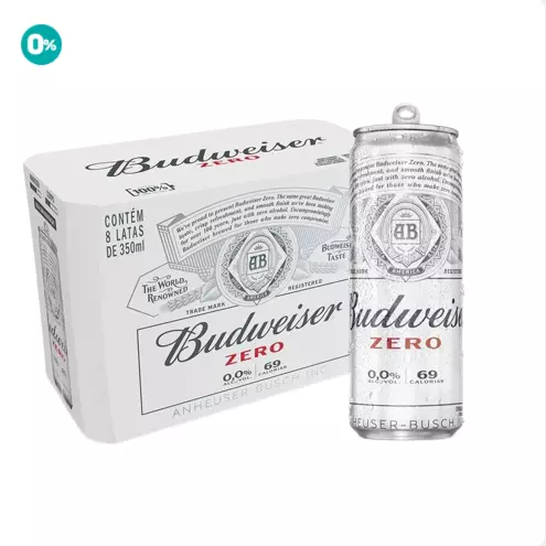 Fardo Budweiser 0% Álcool 8un 350ml