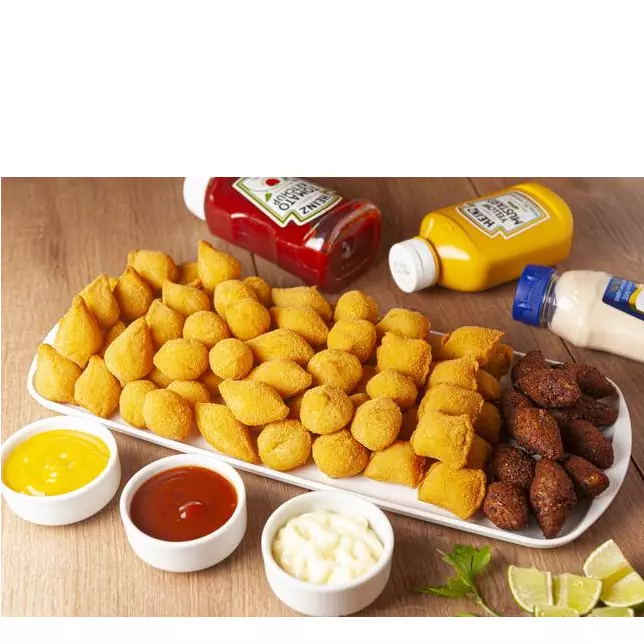 30 Salgados + Grátis Coca Cola 350ml