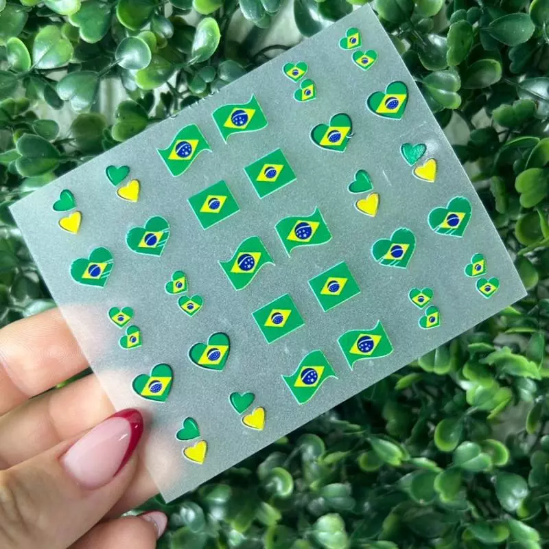 adesivo decoracao brasil 30 uni