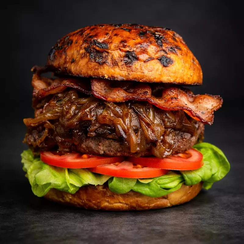 hamburguesa BBQ BLACK (MEDIA)