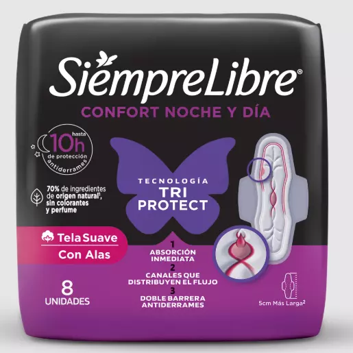 Toallas STAYFREE NOCHE Y DIA 8 UNIDA