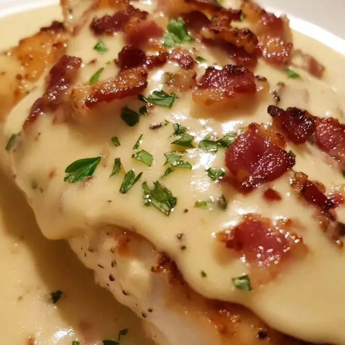 Pechuga gratinada tocineta