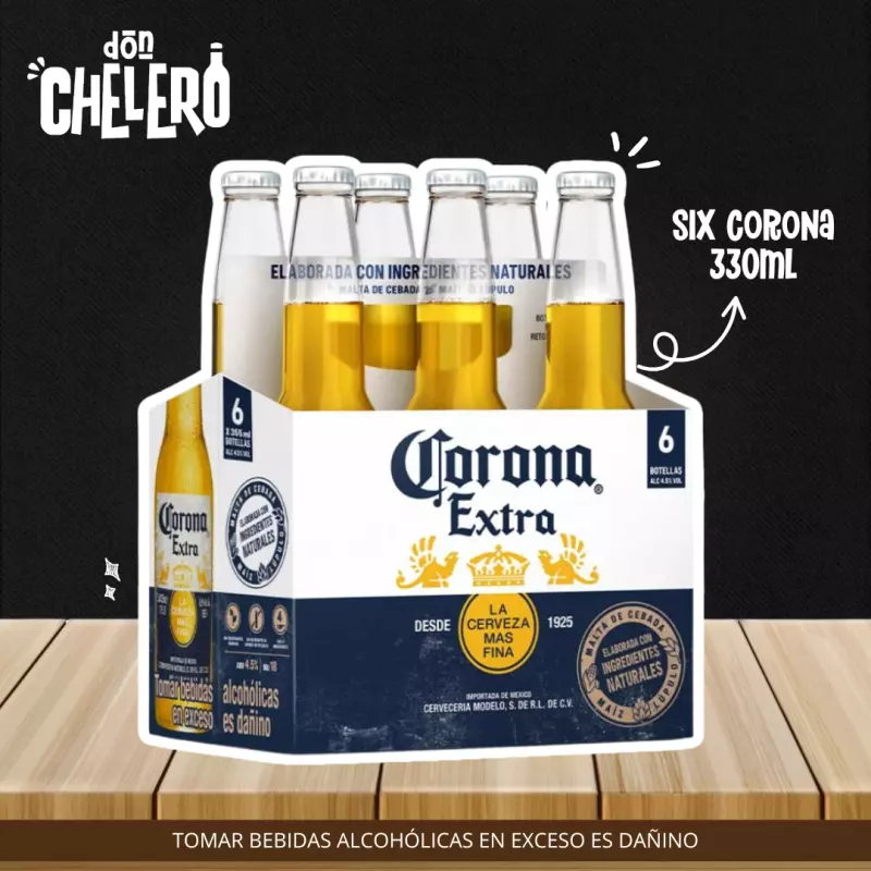 SIX CERVEZA CORONA BOT.X330 ML