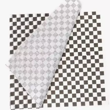 Papel encerado Cuadros Negro 30x30