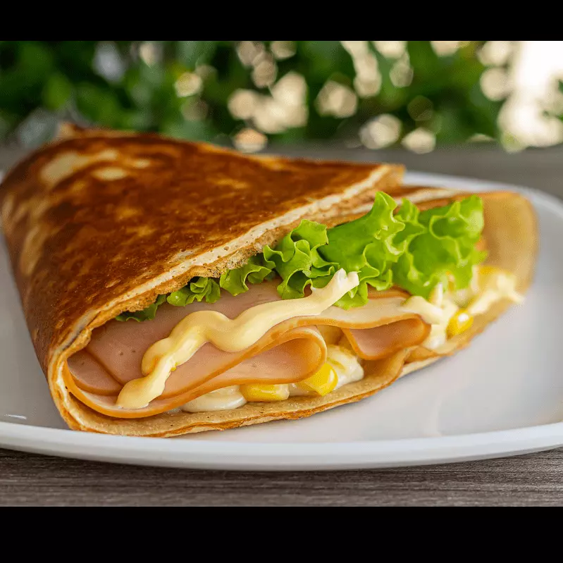 Crepe jamón de pavo