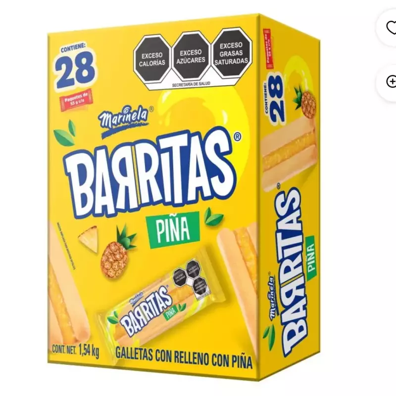 BARRITAS PIÑA 28 pzas
