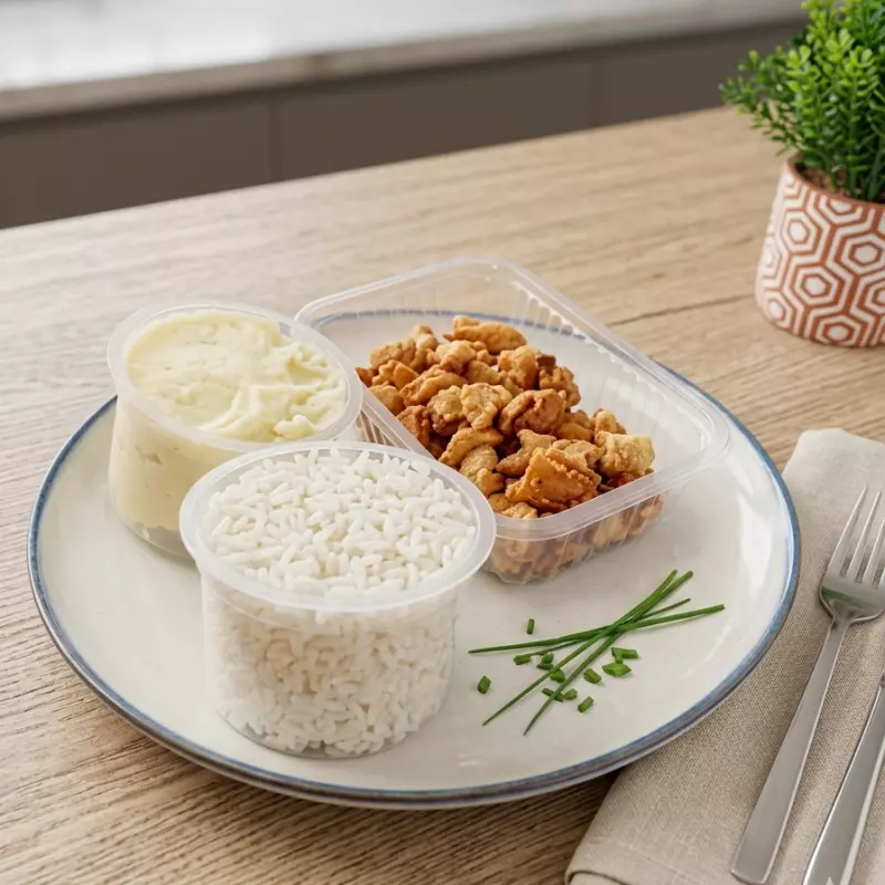 Frango em cubo c purê batata inglesa