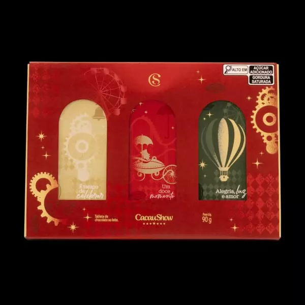 Caixa de Tabletes ao Leite Natal 90g